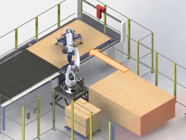 HÄRNNETT  Smart Factory Células independientes de fabricación inteligente dotadas de robots antropomorfos para carga de paneles, descarga de piezas, distribución inteligente de las piezas terminadas. Smart Factory, líneas de producción inteligentes y flexibles.